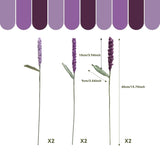 Crochet Lavender Flower 6Pcs, Crochet Flowers Bulk Artificial Lavender Crochet Handmade Knited Flowers Bouquet For Diy Table Decor
