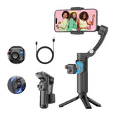 Phone Gimbal Stabilizer 3-Axis Foldable Gimbal For Video Recording With Face Trakcing Tiktok Youtube Vlog Stabilizer For Android And Iphone 15/15 Pro Max/14/14 Pro