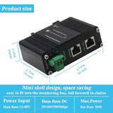 Industrial Gigabit 30W Poe+ Injector -Ieee 802.3At/Af Compliant 10/100/1000Mbps Rj45 Hardened Power Supply Industrial Design 12-48V Dc Input Din- Rail Wall Mount Plug And Play