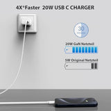 2-Pack 20W Usb C Charger Block, Type C Charger Fast Charging, Pd3.0 Fast Chargers, Type C Charging Block For Iphone 16 Pro/16 Pro Max/Iphone 15/15 Pro/Ipad Mini/Air (4Ft Usb-C Cable)