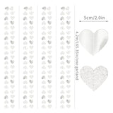 White -Silver Disco Party-Decoration Heart Garland - 52Ft Birthday New Years Eve Hanging Backdrop Streamers,Graduation Engagement Wedding Bachelorette Winter Christmas Banner Decor