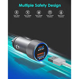 Iphone Car Charger USB C 38W Dual Port MFi Certified With 2x3Ft PD QC 3.0 Cables