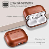 Handmade Brown Leather AirPod Pro 3 Case, Vintage Protective Cover