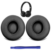 Earpads Cushions Replacement For Beats Solo 2 & Solo 3 Wireless On-Ear Headphones, With Soft Protein Leatherette Ear Cushions And Acoustic Foam Earcups (Black)