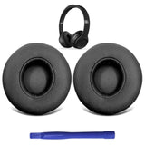 Earpads Cushions Replacement For Beats Solo 2 & Solo 3 Wireless On-Ear Headphones, With Soft Protein Leatherette Ear Cushions And Acoustic Foam Earcups (Black)