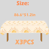 Sunshine Party Tablecloths (Set of 3): Boho Baby Shower Decor