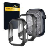 2 Pack Screen Protector Case for Apple Watch Series 7, 8, 9 41mm