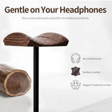 Headphone Holder Stand for Desk, Wood and Metal Headset Hanger Mount Hook Gaming Holder Desktop Earphone Artful Functional Craftsmanship Stand for