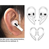 Ear Hooks Compatible With Airpods3,Anti-Slip Anti-Drop Airpod 3 Earhooks, Multi-Angle Adjustment Accessories,2 Pairs,Transparent (A3H2P)
