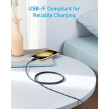 Anker 310 USB C to USB C Cable (6ft , 2 Pack) , (60W/3A) Fast Charge for Samsu