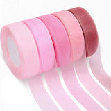 50 Yard Organza Ribbon Sheer Chiffon Stain Ribbons Dusty Rose Fading R