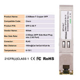 2.5G Sfp To Rj45 Module, 2.5Gbase-T Sfp To Rj45 Transceivers 100M, Compatible For Cisco Sfp-2.5G-T, Ubiquiti, Mikrotik, Tp-Link 2.5Gb Switch Or Routers (Have To Plug Into The 2.5G Sfp Port)