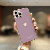 For Iphone 14 Pro Case For Women Girl Cute Love Heart Luxury Plating Soft Bling Back Cover Raised Full Camera Protection Bumper Silicone Shockproof Phone Case For Iphone 14 Pro, Lavender