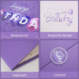 Purple Happy Birthday Decorations, Creative Birthday Guest Sign In Book Alternative, Birthday Signature Book 12" X 18", Great Birthday Gifts For Women Or Girls