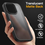 JETech Matte Case for iPhone 13 Pro 6.1-Inch, Shockproof Military Grade Drop Protection, Frosted Translucent Back Phone Cover, Anti-Fingerprint (Black)