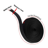 3/8-Inch 10Mm Wide Black Straps Nylon Webbing 25 Yards