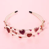 Valentines Day Headbands For Women Xoxo Heart Headbands Multi Layer Crystal Hairbands Valentines Costume Headwear Hair Accessories Gifts For Her (Xoxo Heart)