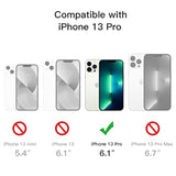 JETech Kickstand Case for iPhone 13 Pro, 6.1-Inch, Support Wireless Charging, Slim Shockproof Bumper Phone Cover, 3-Way Metal Stand (Clear)