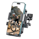 Bike Phone Holder, Handlebar Phone Mount for Bike and Motorcycle, Electric Scooter Mountain Bike, Adjustable Cell Phone Holder,Secure Holder for