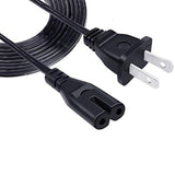 8Ft Tv Power Cord Replacement For Samsung 24" 32" 40" 43" 48" 49" 50" 55" 60" 65" 75" Inch Lcd Hd Smart 4K Curved Tv Un55Ru8000Fxza Un65Ru7100Fxza Un43Nu6900Fxza 2 Prong Cable