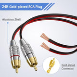 Rca To Speaker Wire Adapter, Speaker Bare Wire Cables To Rca Plugs Adapter Rep