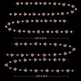 52 Ft Rose Gold Heart Garland Streamer Hanging Paper Diamond Heart Bac