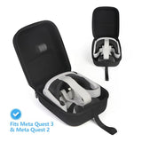 Carrying Case For Meta Quest 3S Hard Case For Quest 3S/ Quest 3/ Quest 2 Vr Gaming Headset, Travel Storage Case For Oculus Quest 3 And Touch Controller Accessories (Not Fit For Elite Strap)