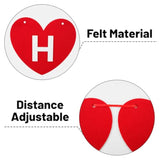 Pre-Strung Happy Anniversary Banner - No Diy Felt Wedding Anniversary Party Banner Sign Red Heart Garland For Romantic Wedding Decorations