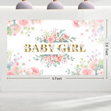 242PCS Floral Girl Baby Shower Decor Set with Tableware, Banner & Balloons