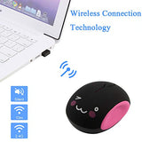 2.4Ghz Wireless Cute Small Silent Portable Mini Rechargeable Optical Mouse - 3 Buttons, Cordless For Laptop, Desktop, Pc, Notebook (Red)
