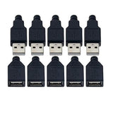 10 Pack Usb Plug Replacement 4 Pin Type A Female Male Socket Connector Solder