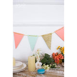 Triangle Banner Decoration Glitter Golden Pennant Decorations Anniversary Supplies Paper Garland For Baby Shower Birthday Party Nursery Decorations 10 Feet 15 Pcs