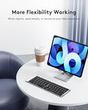 Foldable Bluetooth Keyboard - Portable Wireless Keyboard With Stand Holder, Rechargeable Full Size Ultra Slim Folding, Compatible Ios Android Windows Smartphone Tablet And Laptop - Black