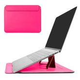 Laptop Sleeve Compatible With 13-13.3 Inch Macbook Air/Pro, Protective Notebook Carrying Case, Pu Leather Laptop Case With Stand For Dell Asus Lenovo Macbook, Rose