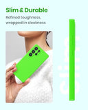 Silicone Case For Samsung Galaxy S25 Ultra, Soft Slim Liquid Silicone Phone Case With Anti-Scratch Microfiber Lining, Camera Cover Protection With Cute Color Variety, Neon Green