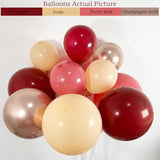 136Pcs Fall Balloon Arch Kit Burgundy Pink Nude Champagne for Baby Shower Thanksgiving