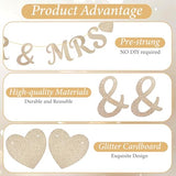 Wedding Shower Banner, Soon to Be Mr & Mrs Sign Banner for Bridal Shower Decorations Gold Glitter Wedding Decorations for Home Party Engagement Bridal Bachelorette Party