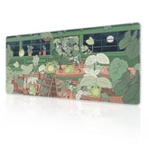 Cute Frog Mouse Pad Kawaii Extended Desk Mat Green Large Xl Mousepad Non-Slip Rubber Base Stitched Edge Long Keyboard Pad For Desk Gaming Laptop Desktop,31.5×11.8 Inch