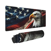 Eagle Usa Flag Large Gaming Mouse Pad Xxl Waterproof Desk Mat With Non-Slip Rubber Base Keyboard Mousepad For Office Decor Computer Home 31.5X11.8 Inch