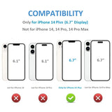 Magsafe Compatible Wallet Case for iPhone 14 Plus, Black