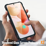 Galaxy S23 Case with 2Pcs Tempered Glass Screen Protector & Built-in 4 Airbags