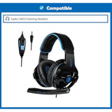 Professional Replacement Earpads Cushion Compatible With Sades Sa810 Sa-810 Sa810 Gaming Headset Ear Pads With Skin-Friendly Leather And Memory Foam