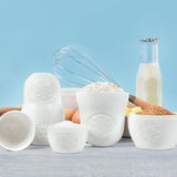 M-Cups Matryoshka Measuring Cups, Set Of 6, Russian Doll Nesting Measuring Cups, White