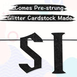 Pre Strung Rip Single Life Banner Black Glitter Gothic Bachelorette Party Decorations