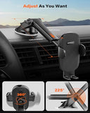 Car Phone Holder Mount, Dashboard/Windshield/Cell Phone Holder For Car, Compatible With Iphone, Samsung, All Phones,Black