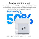 Nubia RedMagic 80W USB C Charger Block, 3-Port Fast GaN Wall Charger PS PD3.0 Power Adapter for MacBook Pro/Air, Dell XPS, iPad Pro, Galaxy S24, Pixel, iPhone 16/15 and More