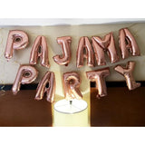 Set Of 11 Rose Gold Pajama Party Balloons Pajama Party Banner Pajama Party Decor Slumber Party Spa Party Balloons