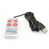 1.8Meter /6Feet Usb Durable Game Handle Mini Button 4 Keys Switch User-Defined Keyboard For Game Laptop White