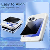 JETech Front Privacy Screen Protector for Galaxy Z Flip 7 FE 2025 / Z Flip 6 2024, Anti-Spy Tempered Glass Film with Easy Installation Tool, Case-Friendly, 2-Pack