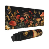 Vintage Mushroom Gaming Mouse Pad, Large Non-Slip Rubber Base Mousepad Xl 31.5X11.8In, Keyboard Mouse Mat, Desk Pad With Stitched Edges For Gamer Home&Office